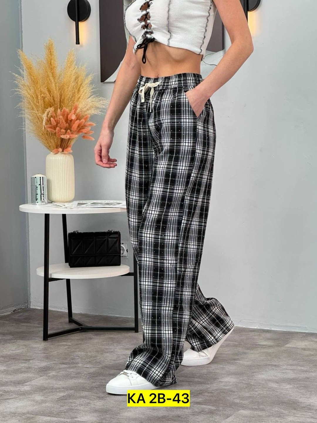 клетчатые штаны женские широкие,штаны в клетку,брюки клетка женские,брюки в клетку,клетчатые брюки