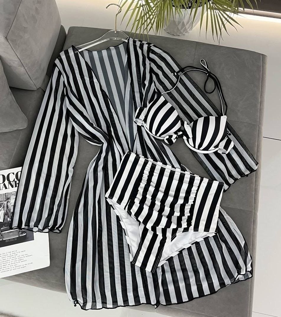 комплект пижама,пижама в полоску,женская пижама комплект,купальник в полоску,пижама полосатая женская