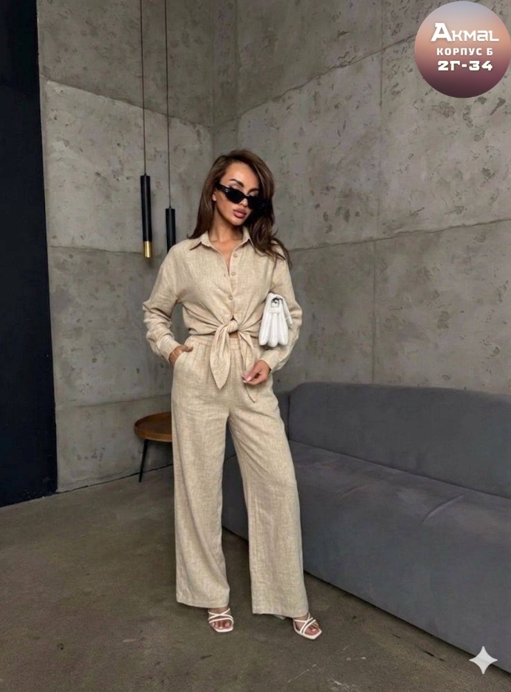 стильные костюмы,женские костюмы,костюм брючный с рубашкой льняной летний оверсайз,костюм с брюками,костюм классический