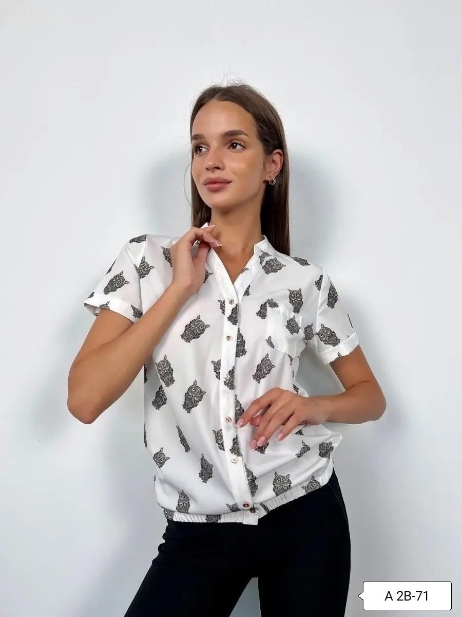 рубашка женская,рубашка из вискозы,рубашка блузка,рубашка defacto,рубашка из вискозы с коротким рукавом