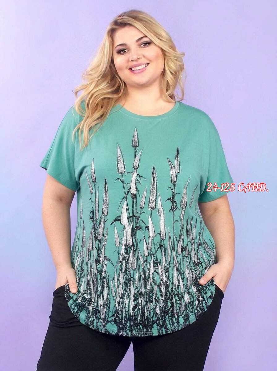 женская футболка больших размеров,туника большие размеров,туника для полных,туника yaber размер 64 66 черно-зеленый,футболки для полных женщин