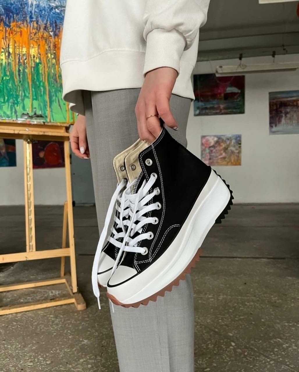 кроссовки converse run star hike,конверсы run star hike high top,высокие кеды на платформе converse,женские кеды converse run star hike,кеды converse run star hike