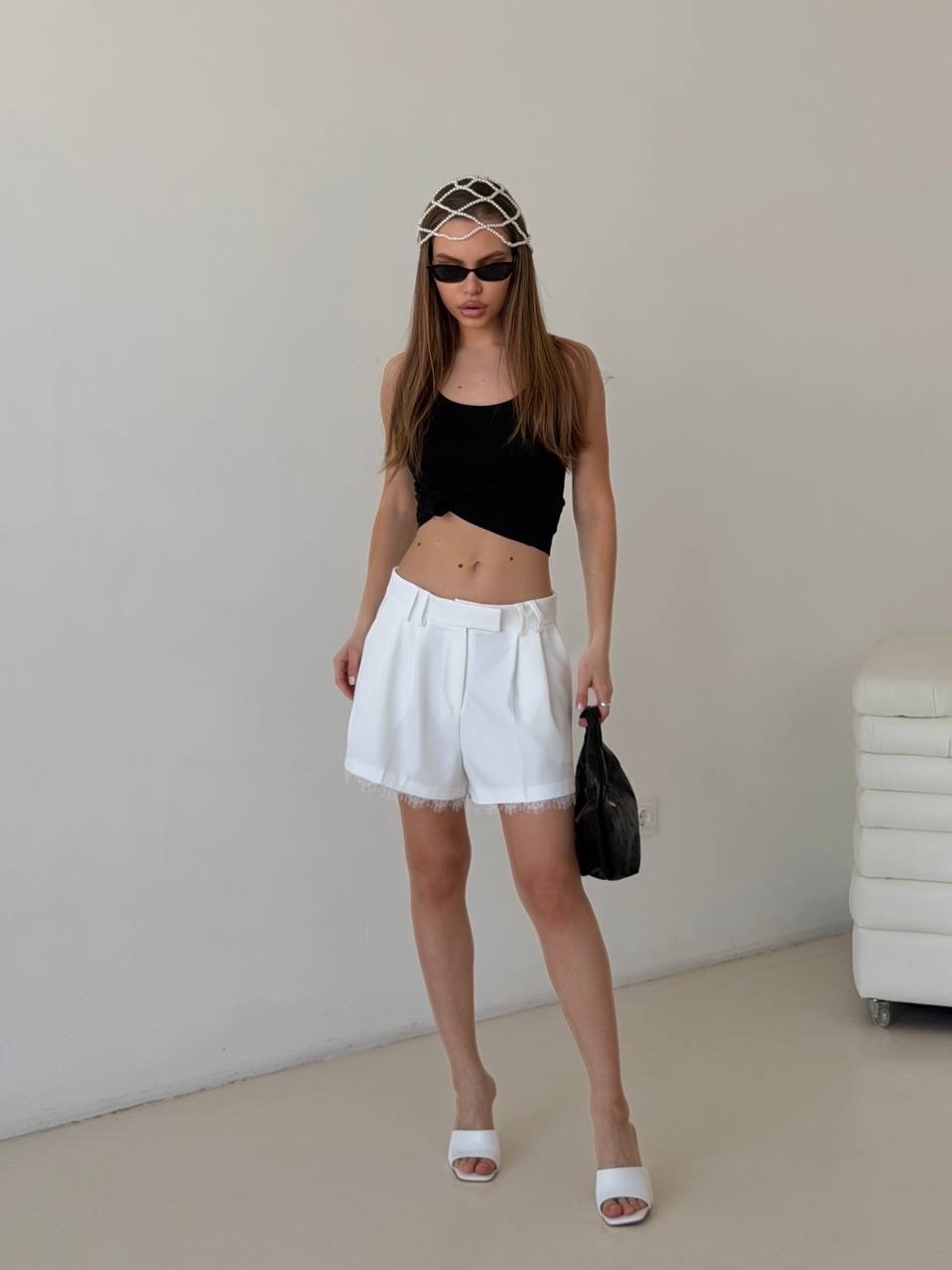 белые шорты,женские шорты,юбка,шорты юбка,хлопковые шорты