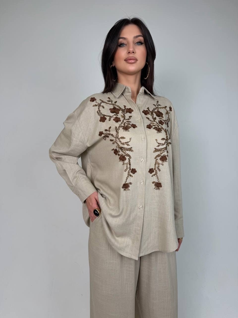 костюм льняной,комплект льняной,бежевый брючный костюм,бежевый костюм,брючный комплект