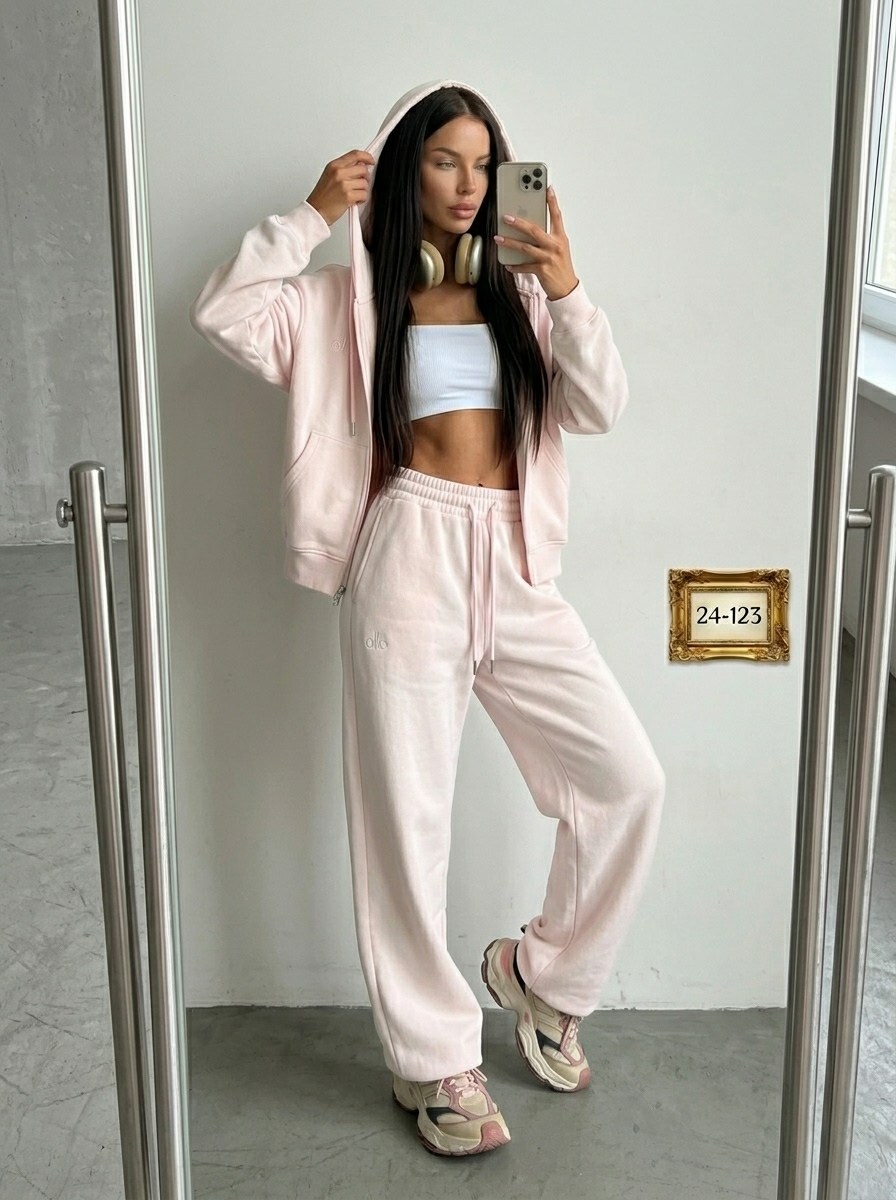 костюм спортивный со штанами палаццо и зип худи micca 362777071,спортивный костюм женский,костюм спортивный розовый,cпортивный костюм женский на флисе,костюм спортивный