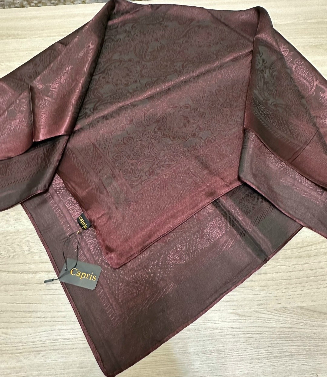 платок атласный,палантин женские,палантин,шарфы и платки,палантин коричневый