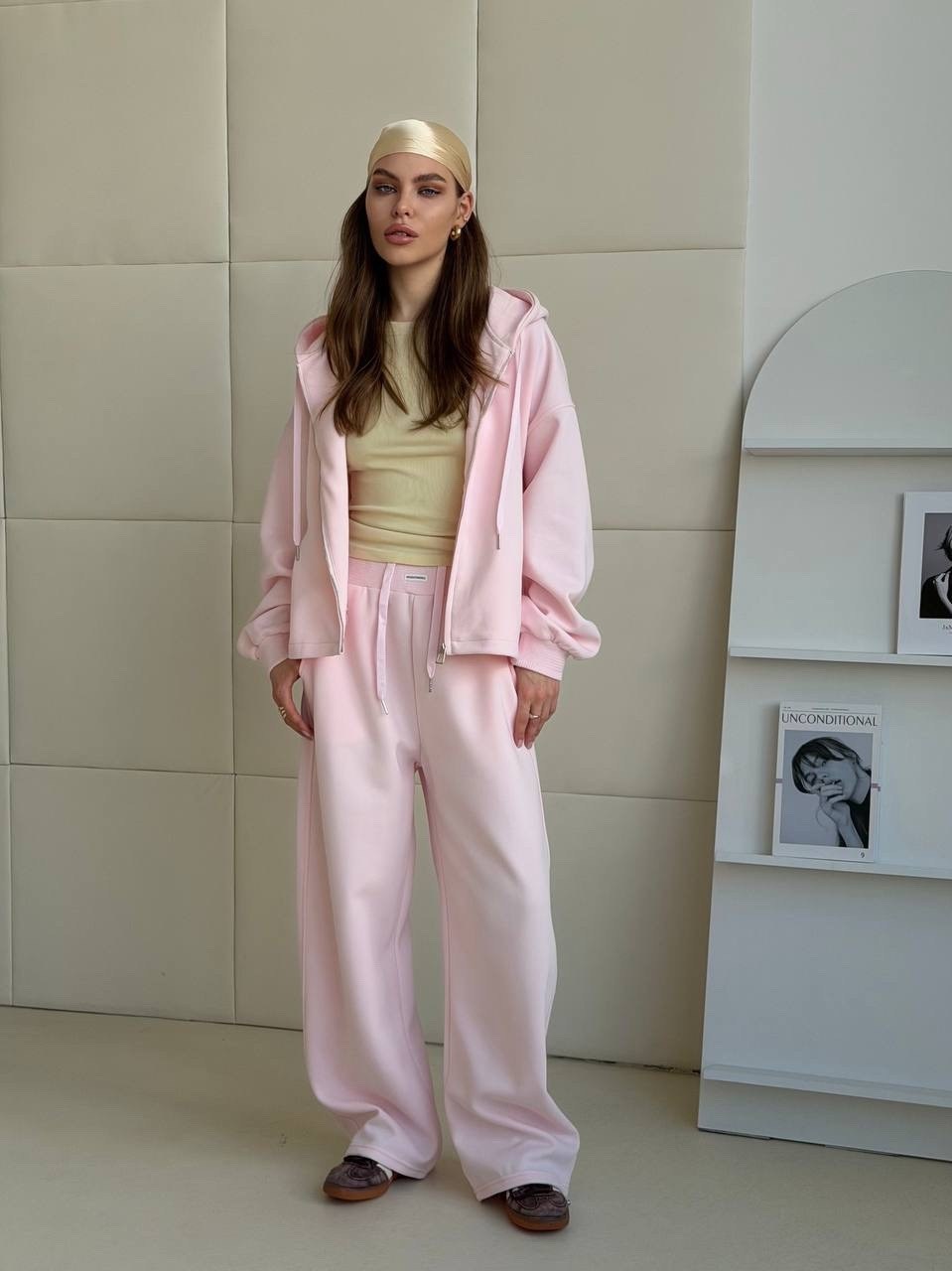 костюм спортивный,костюм спортивный со штанами палаццо и зип худи micca 362777071,розовый костюм,костюм спортивный розовый,женский костюм