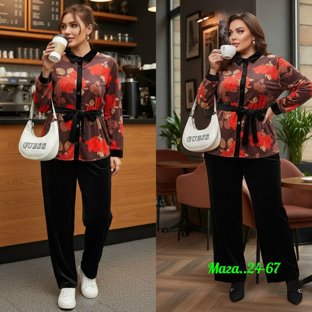 женские костюмы больших размеров,на полных велюровый спортивный костюм,костюм велюровый,костюм с брюками,cпортивный костюм велюровый