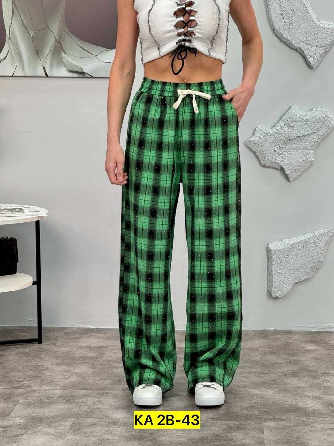 клетчатые штаны женские широкие,штаны в клетку,брюки клетка женские,брюки в клетку,клетчатые брюки