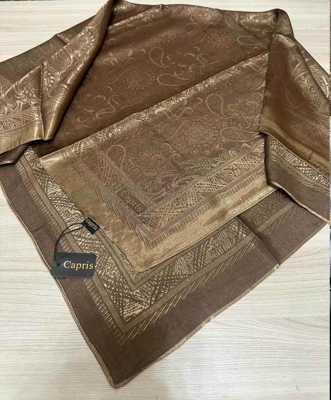 платок атласный,палантин женские,палантин,шарфы и платки,палантин коричневый