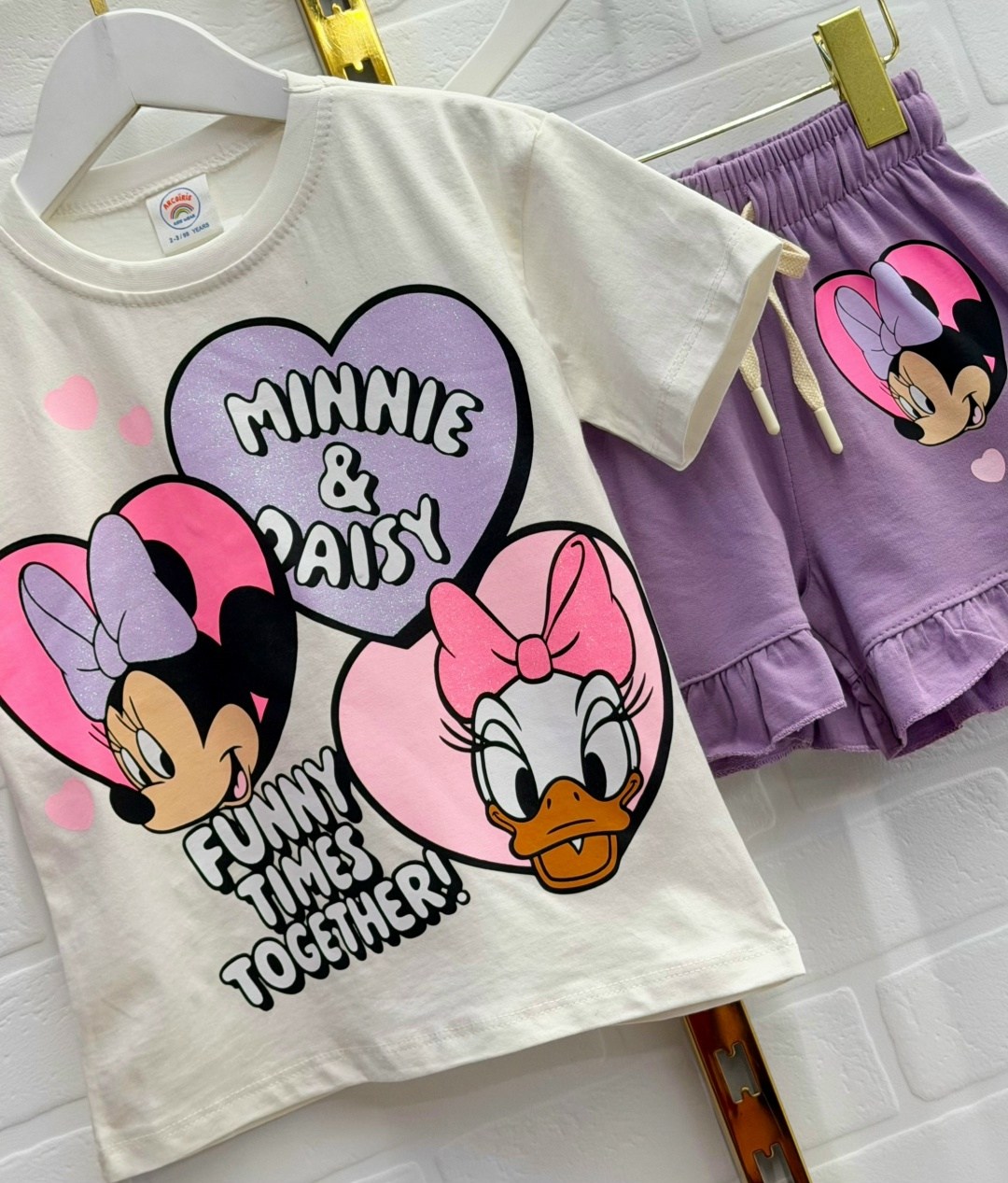комплект одежды zara микки маус,комплект с футболкой и шортами,костюм для девочек,детский костюм,комплект одежды девочке