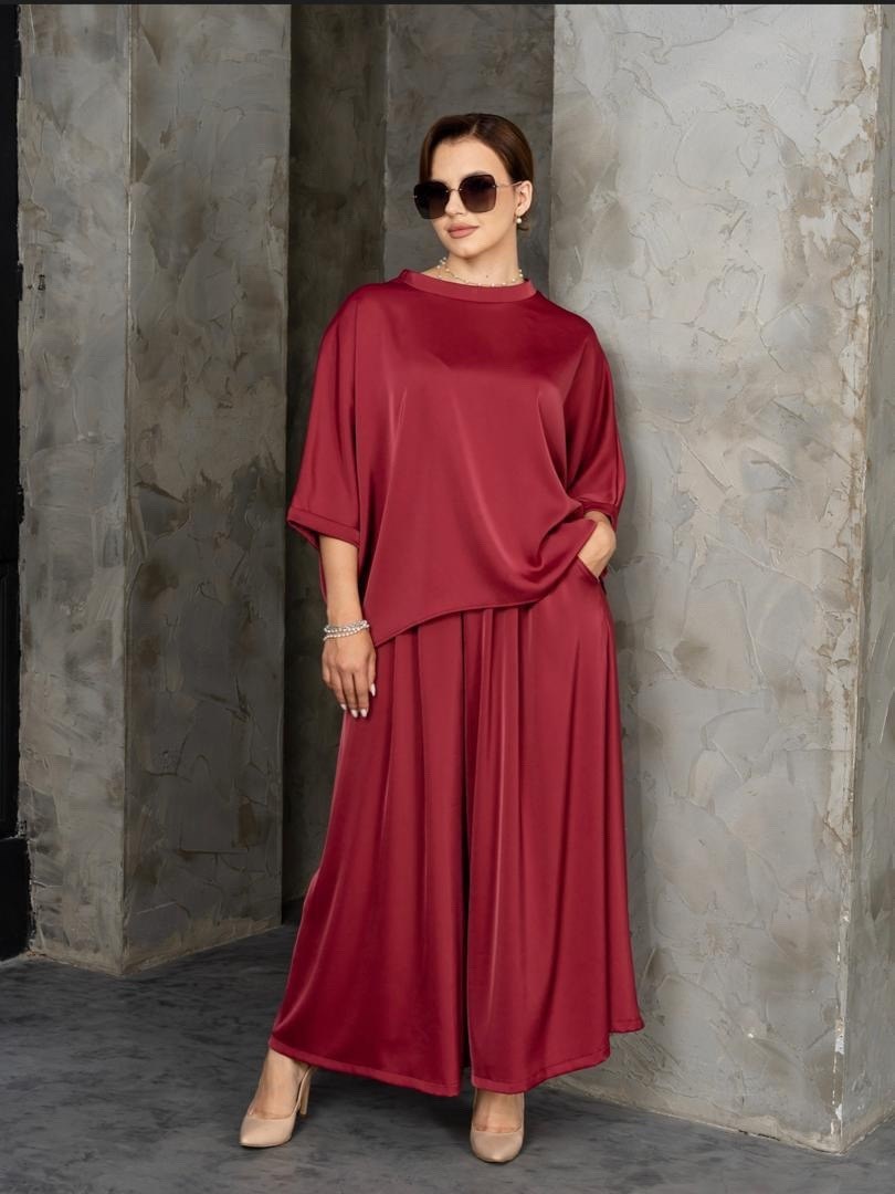 костюм классический adora style шелковая коллекция,брючный атласный вечерний праздничный костюм nurzada,женский костюм,брючный костюм из шёлка,