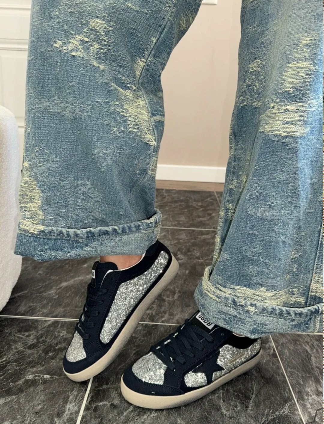 кеды golden goose,,кроссовки super-star с блестками golden goose черный,кеды голден гус,кеды кроссовки