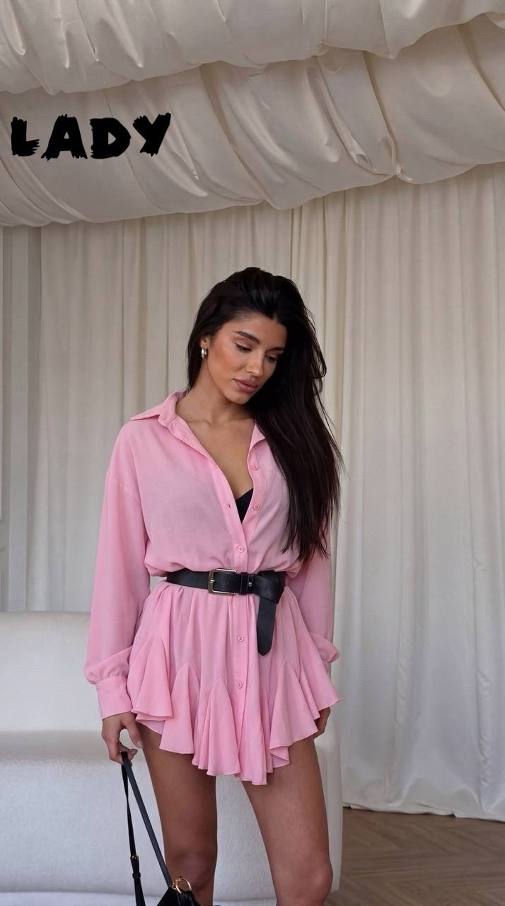 костюм летний юбка и блузка с воланами муслиновая herstyle 326251308,платье рубашка,повседневный костюм,рубашка женская,женский костюм