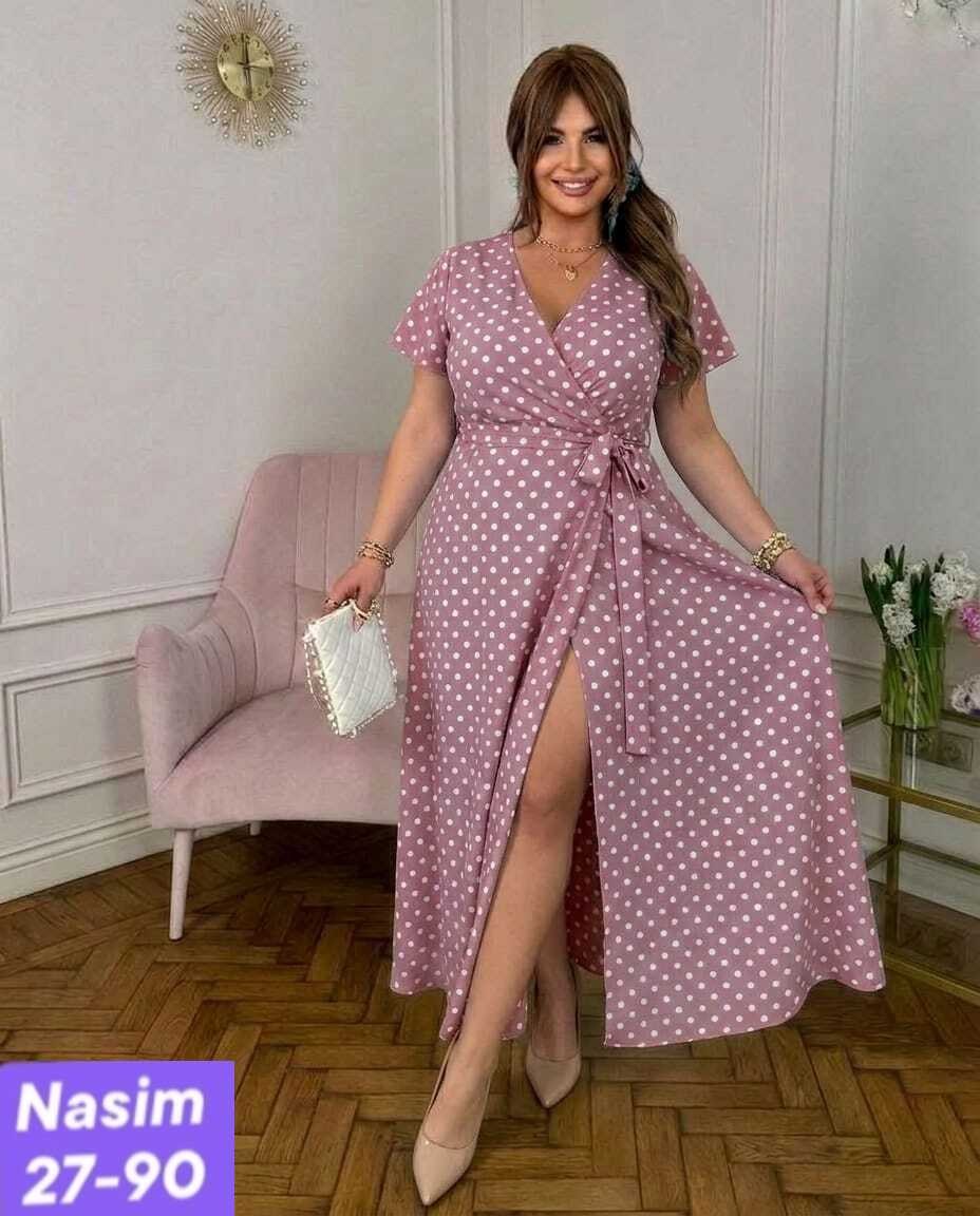 платье больших размеров,платье женской,платье,платье большие размеры,платье в горошек для полных