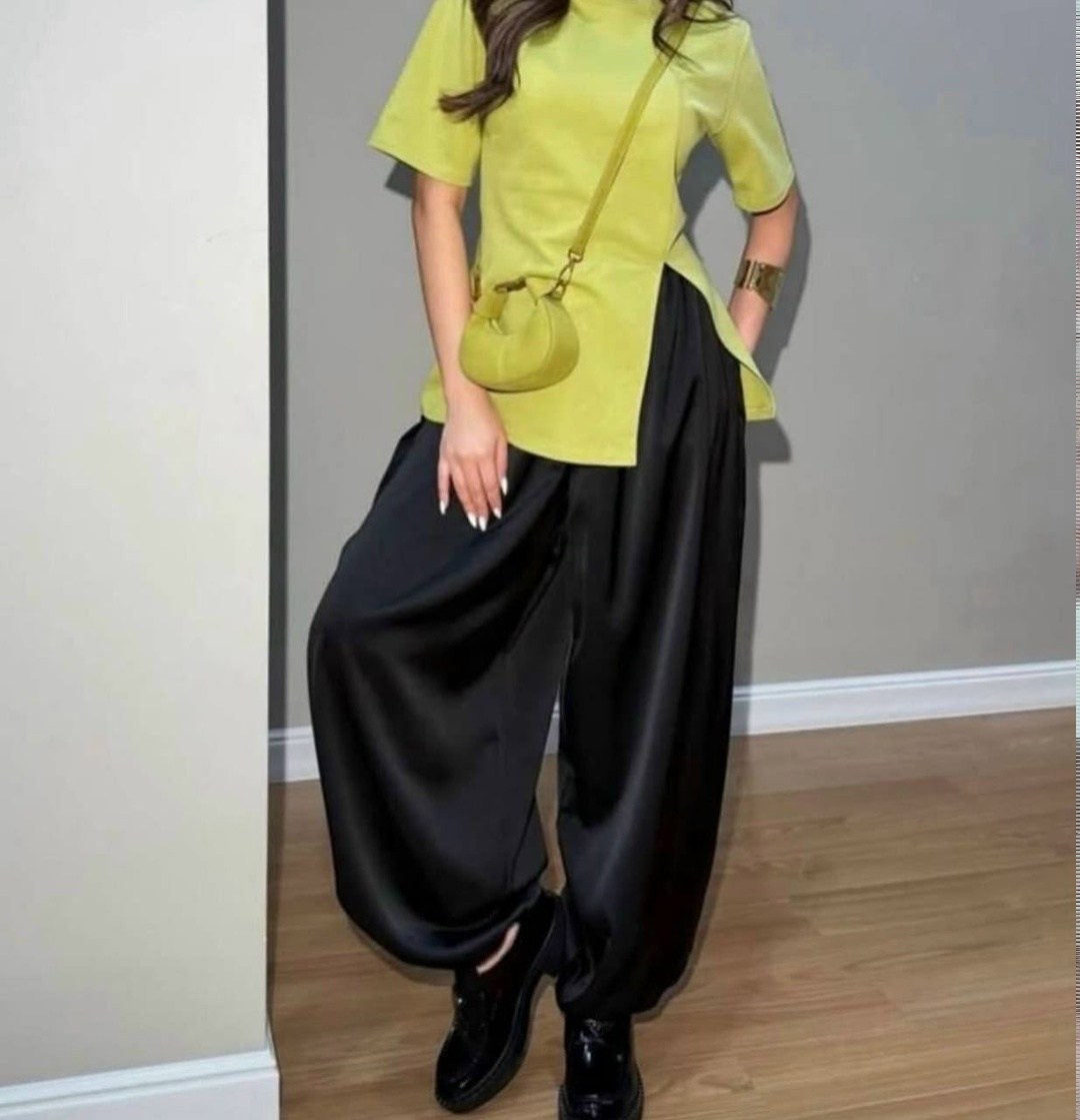 атласные брюки,штаны шаровары,широкие брюки,повседневные брюки,свободные брюки