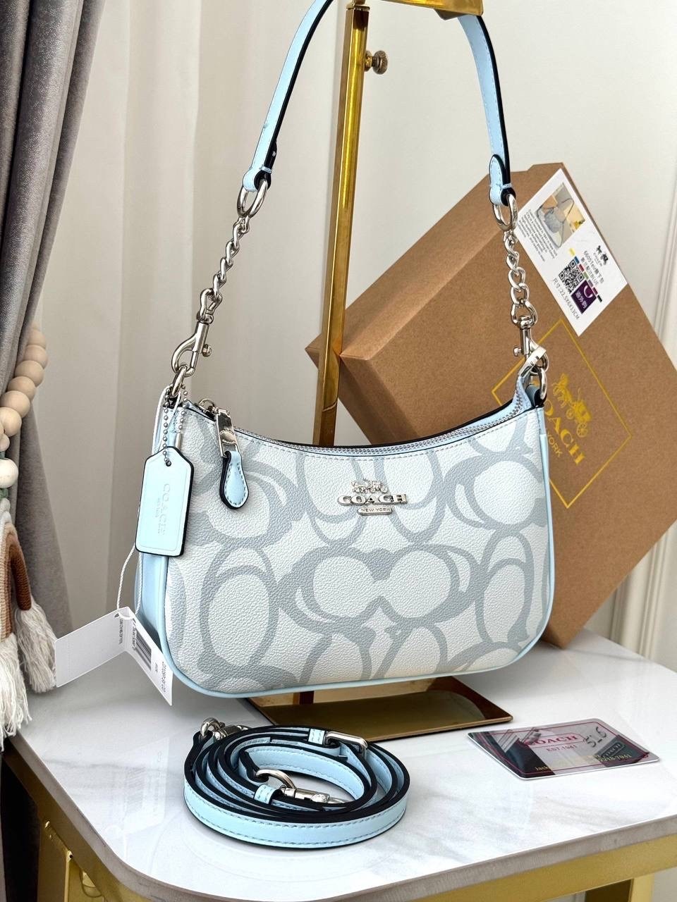 сумка coach женская,сумка coach,сумочка coach teri белая,coach белая сумка через плечо,сумка coach белая