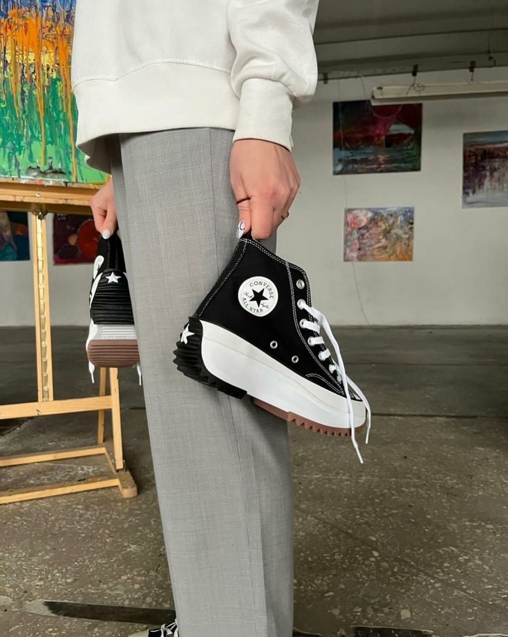 кроссовки converse run star hike,конверсы run star hike high top,высокие кеды на платформе converse,женские кеды converse run star hike,кеды converse run star hike