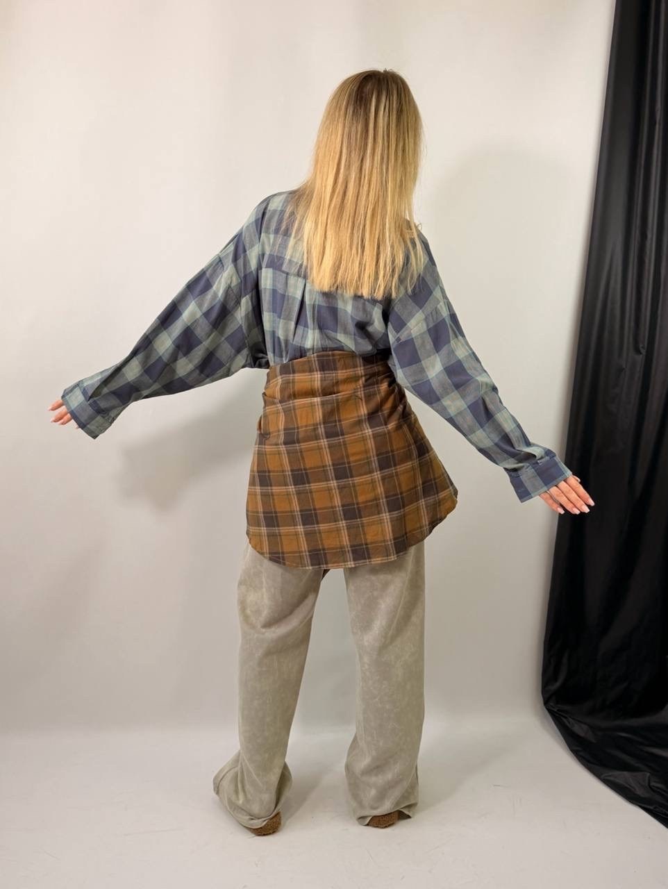 рубашка оверсайз в клетку,рубашка женская в клетку оверсайз,рубашка в клетку оверсайз удлиненная mono vy,рубашка в клетку женская,рубашка летняя оверсайз удлиненная хлопок в клетку alvy brand