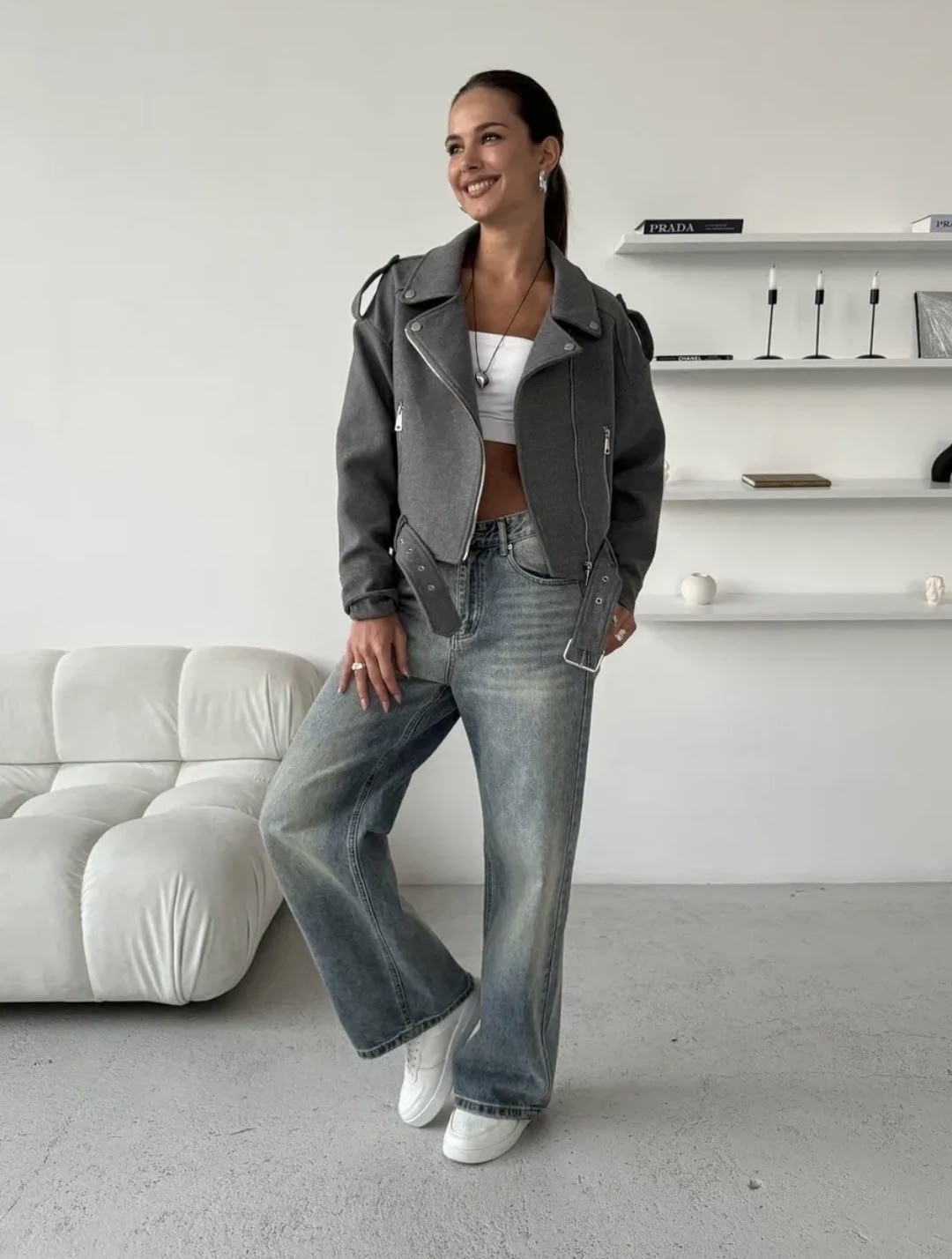 куртка,куртка женская,серая косуха,серое пальто,полупальто