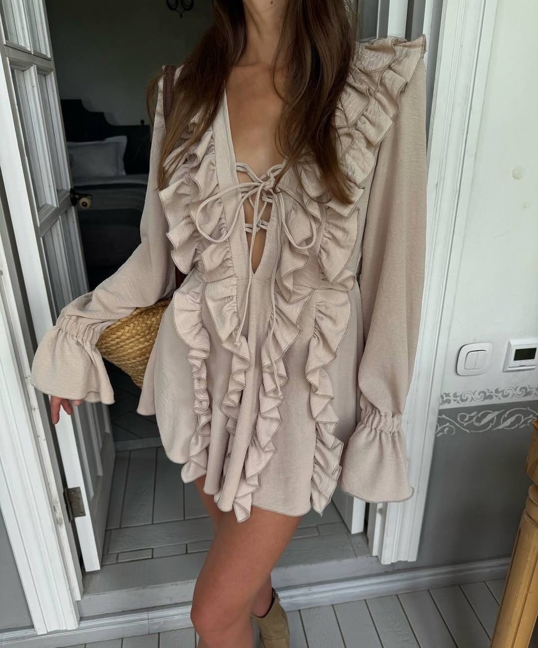 летнее белое платье,платье летнее,женское платье с рюшами,платье стильное,платье идеальное