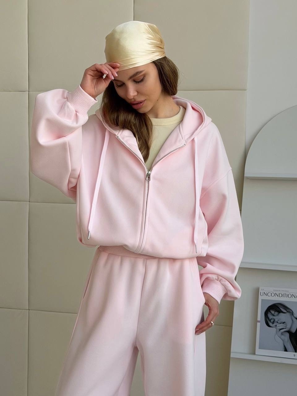 костюм спортивный,костюм спортивный со штанами палаццо и зип худи micca 362777071,розовый костюм,костюм спортивный розовый,женский костюм