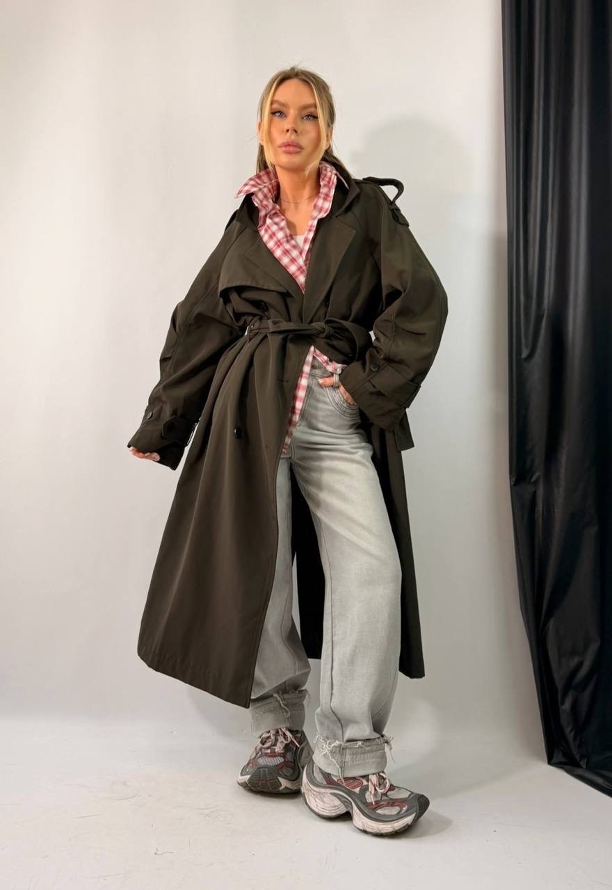 тренч плащ,плащ женский,тренч длинный оверсайз с поясом doctor e,пальто тренч,плащ тренч длинный