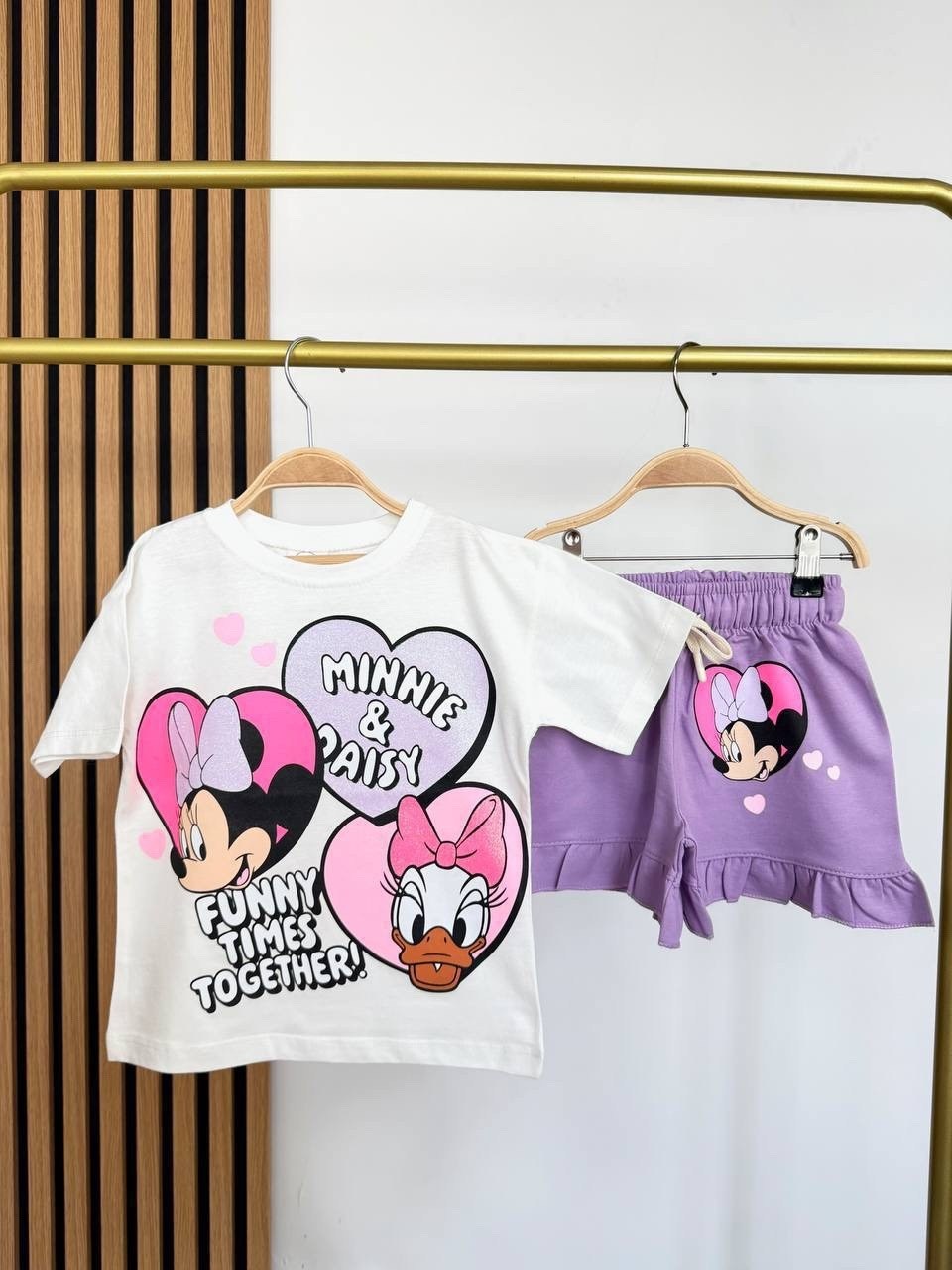 комплект одежды zara микки маус,комплект с футболкой и шортами,костюм для девочек,детский костюм,комплект одежды девочке