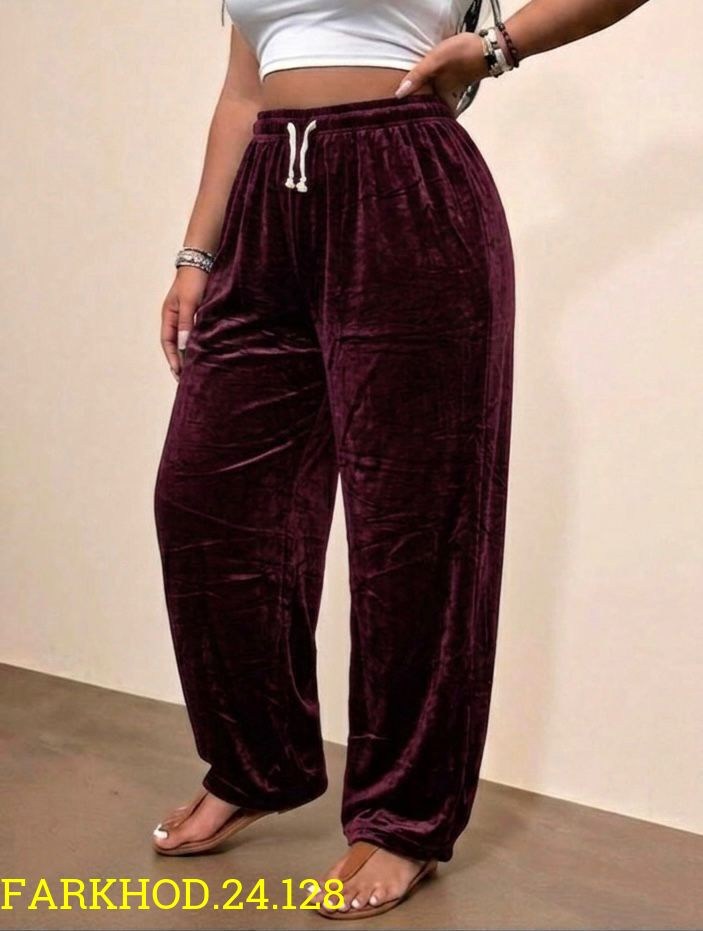 брюки велюр,вельветовые брюки палаццо на меху mina fashion,велюровые штаны,женские штаны из велюра,штаны женские