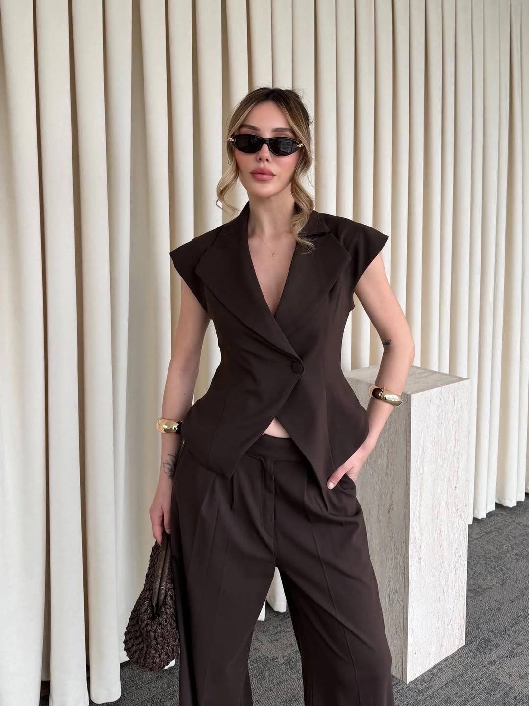 брючный костюм,женский костюм,женский костюм 2-ка: жилетка-блуза+штаны марсала,женский костюм брюки