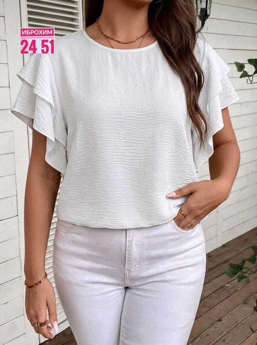 блузка с оборками,летняя блузка,женская блузка,блузы женские,блузка с рукавами