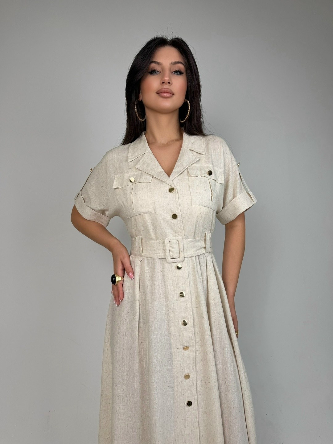 платье в стиле сафари,платье женской,летние платье,льняное платье,платье