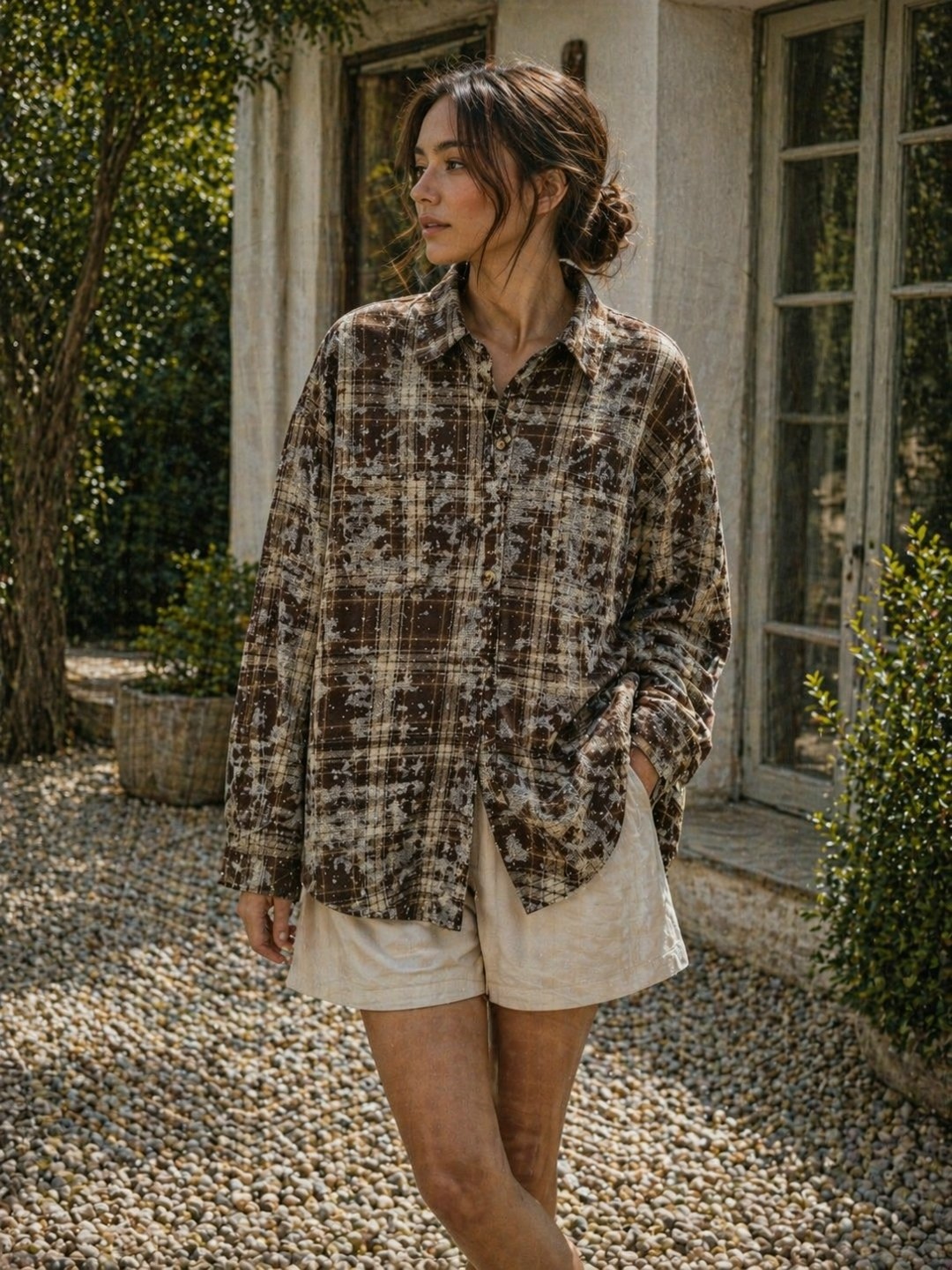 фланелевая рубашка оверсайз в клетку,рубашка оверсайз в клетку,клетчатая рубашка,женская рубашка в клетку,рубашка в клетку