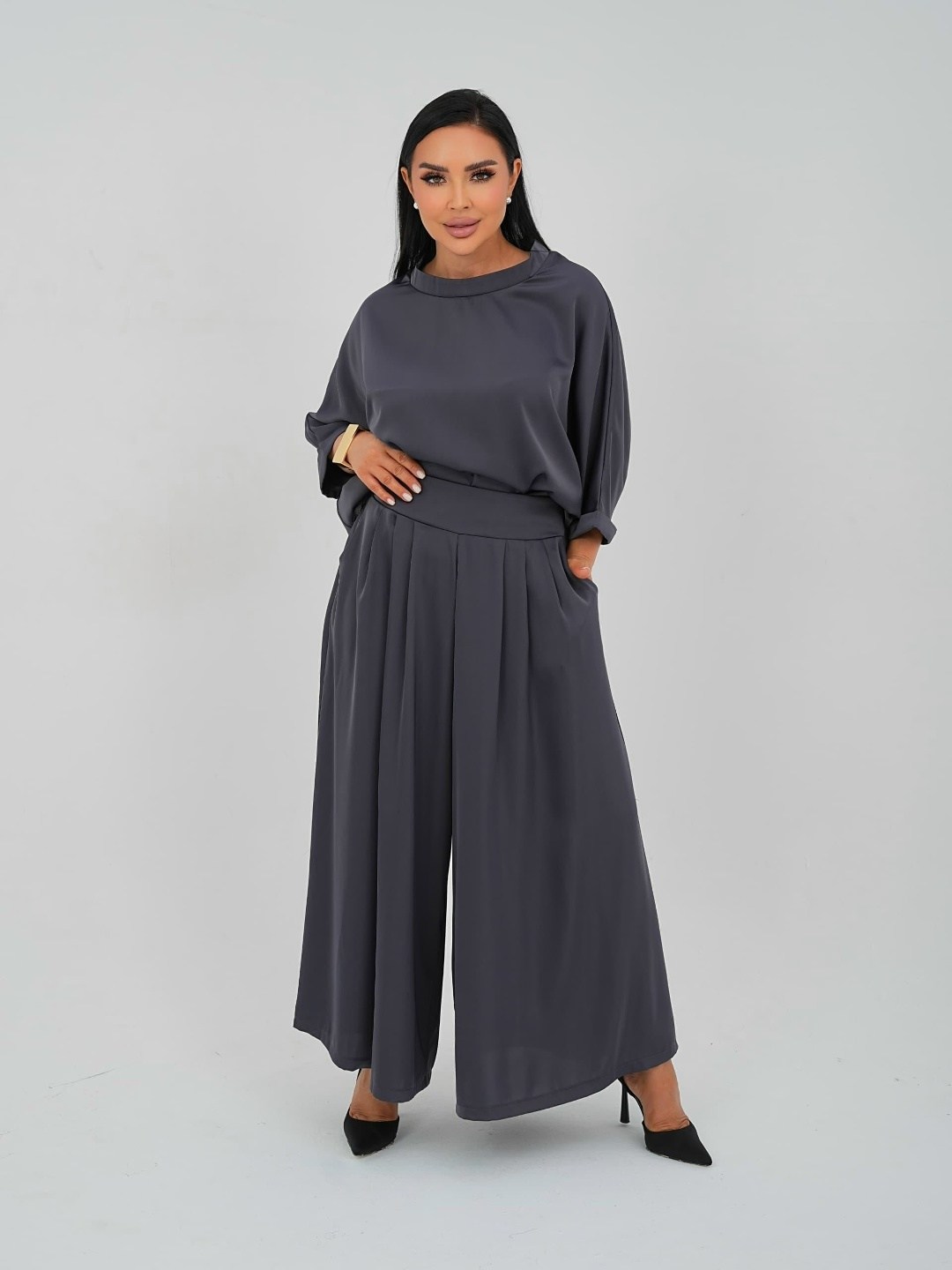 костюм классический adora style шелковая коллекция,брючный атласный вечерний праздничный костюм nurzada,женский костюм,брючный костюм из шёлка,