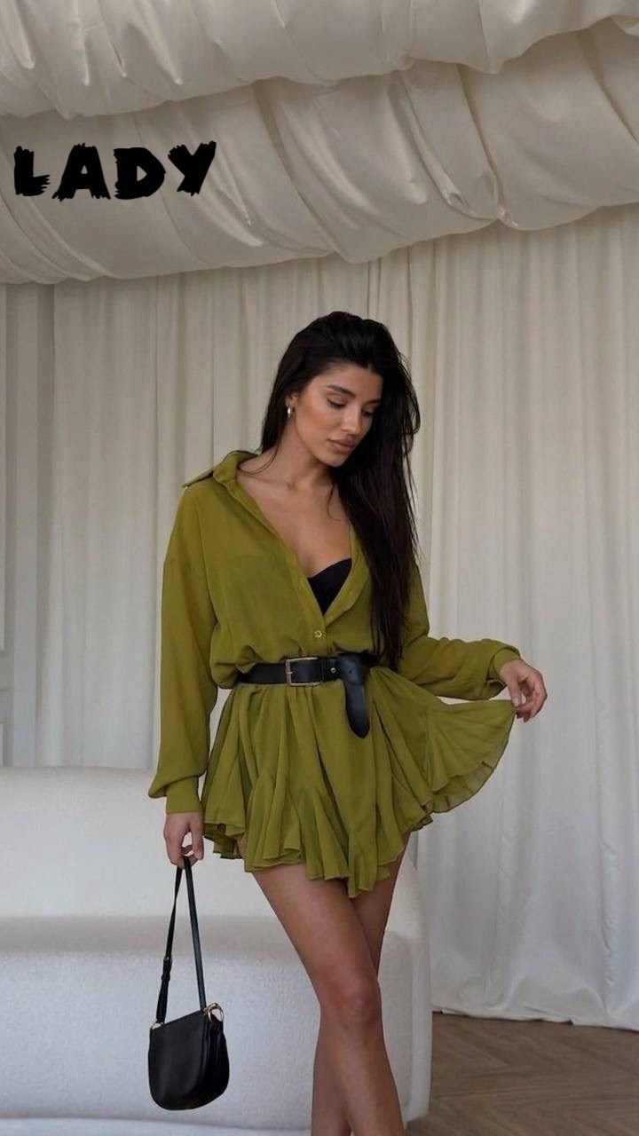 костюм летний юбка и блузка с воланами муслиновая herstyle 326251308,платье рубашка,повседневный костюм,рубашка женская,женский костюм