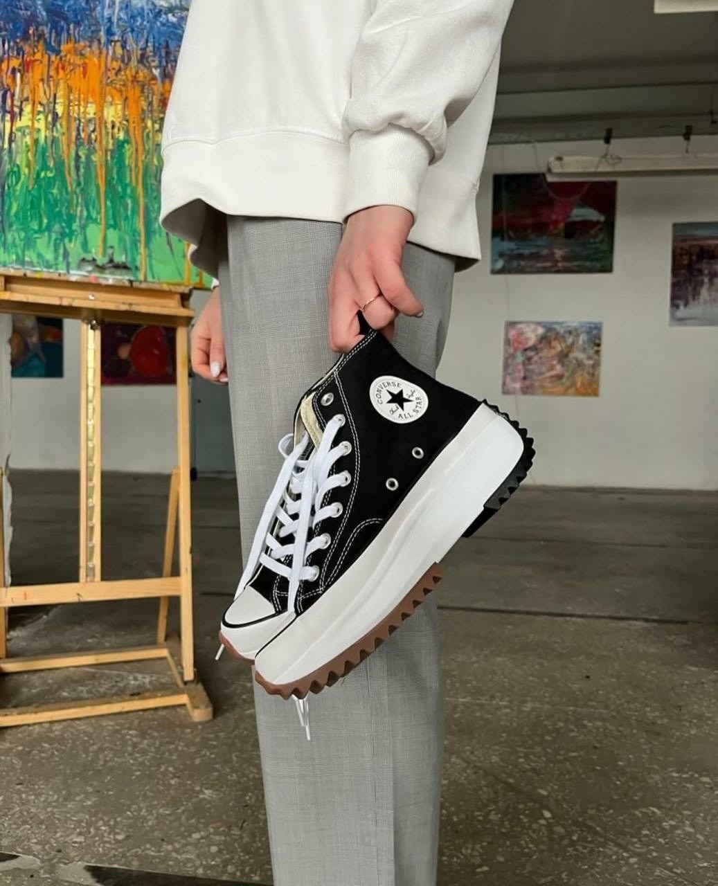 кроссовки converse run star hike,конверсы run star hike high top,высокие кеды на платформе converse,женские кеды converse run star hike,кеды converse run star hike