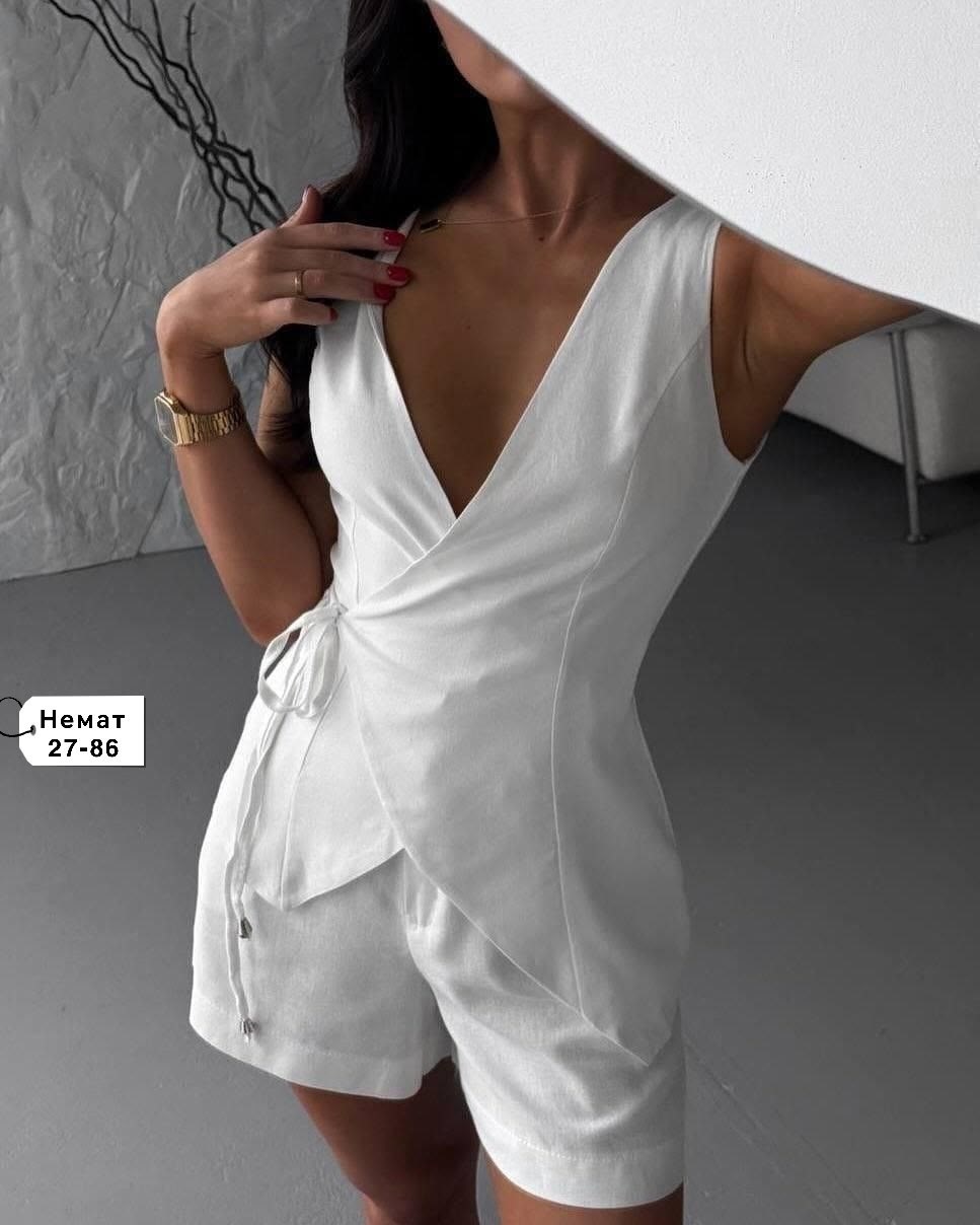 костюм женский белый,костюм белый,женский костюм с шортами,женские костюмы,женский костюм летний