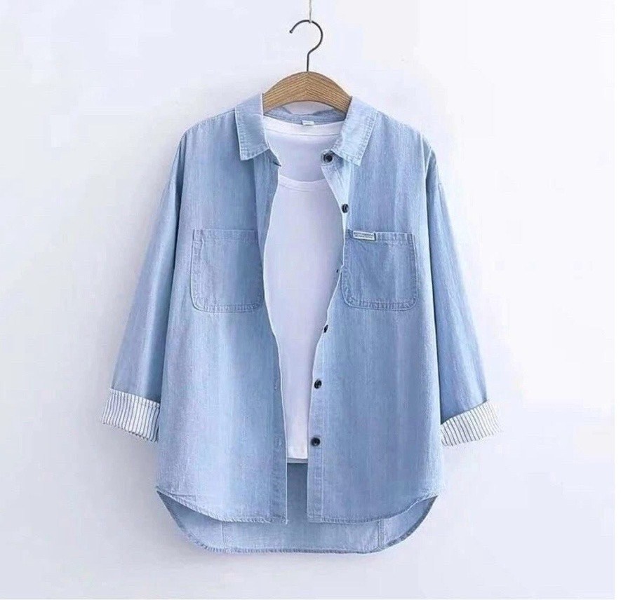 рубашка женская джинсовая,джинсовая рубашка женская 2026,женская джинсовая рубашка с длинным рукавом,рубашка с длинным рукавом джинсовая,рубашка повседневная джинсовая