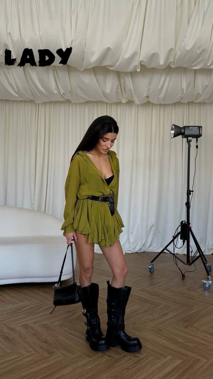 костюм летний юбка и блузка с воланами муслиновая herstyle 326251308,платье рубашка,повседневный костюм,рубашка женская,женский костюм