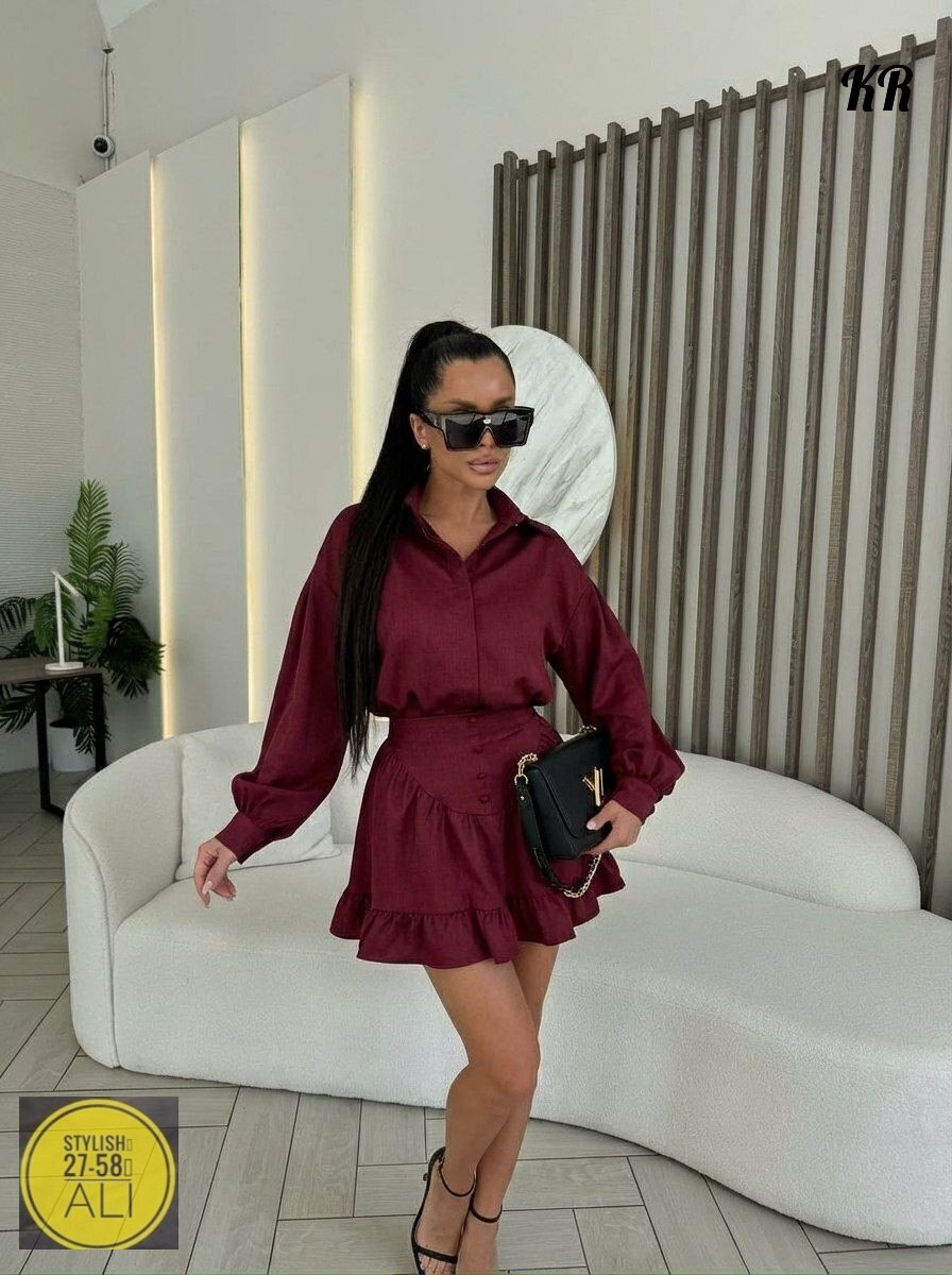 костюм женский с юбкой,костюм с юбкой,костюм рубашка и юбка in-a896t570,костюм рубашка юбка