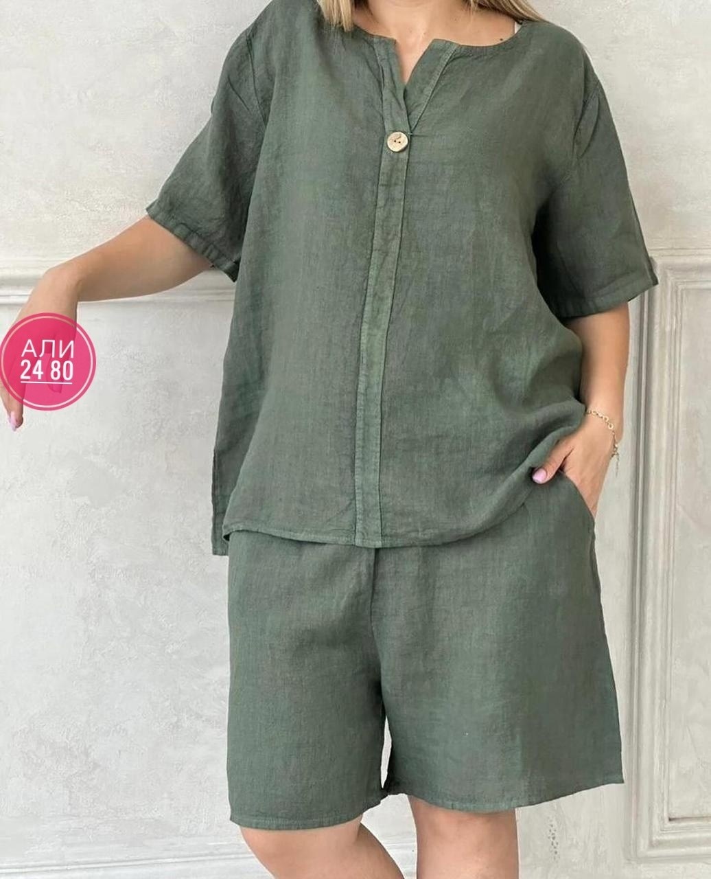 летние костюмы женские,льняной костюм с шортами,костюм льняной,костюм двойка женская,костюм из льна