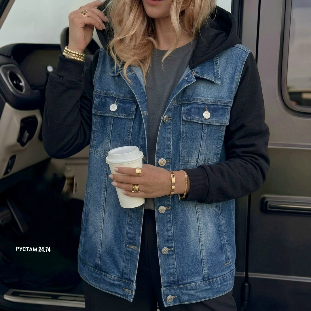 женская джинсовая куртка с капюшоном,женская джинсовая куртка,джинсовая куртка,джинсовая куртка с капюшоном,джинсовая куртка с воротником