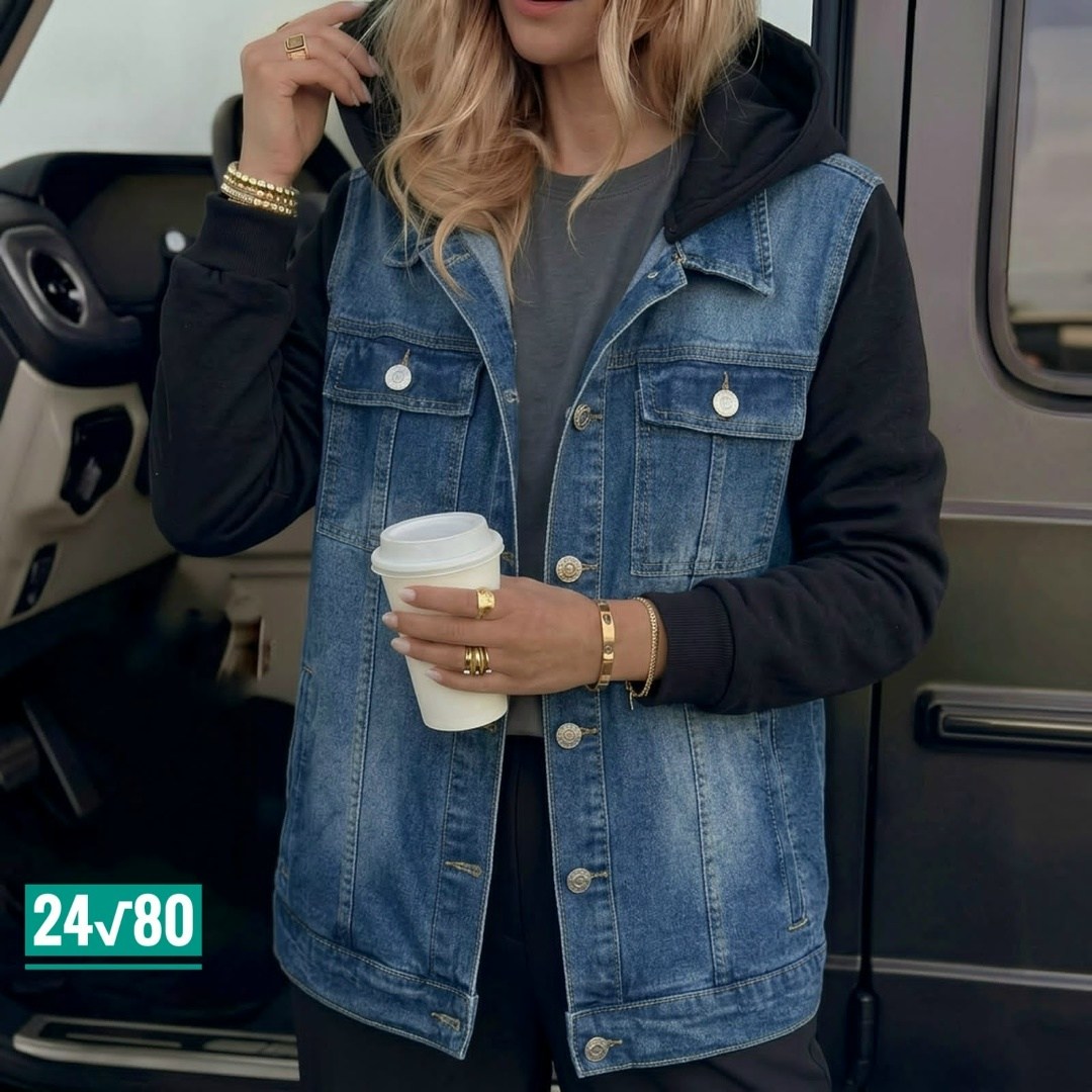 женская джинсовая куртка с капюшоном,женская джинсовая куртка,джинсовая куртка с капюшоном,джинсовая куртка,джинсовый жилет женский