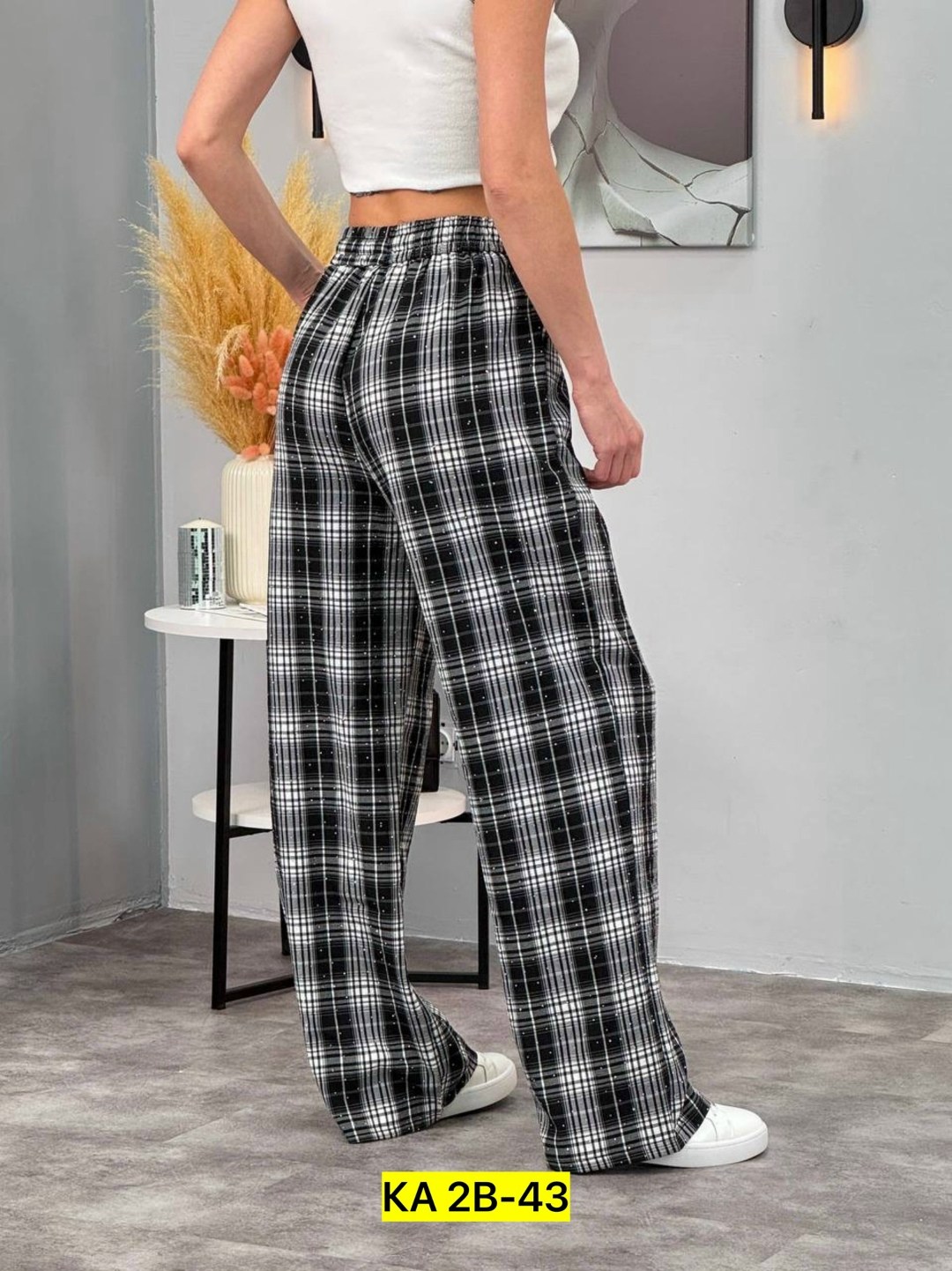 клетчатые штаны женские широкие,штаны в клетку,брюки клетка женские,брюки в клетку,клетчатые брюки