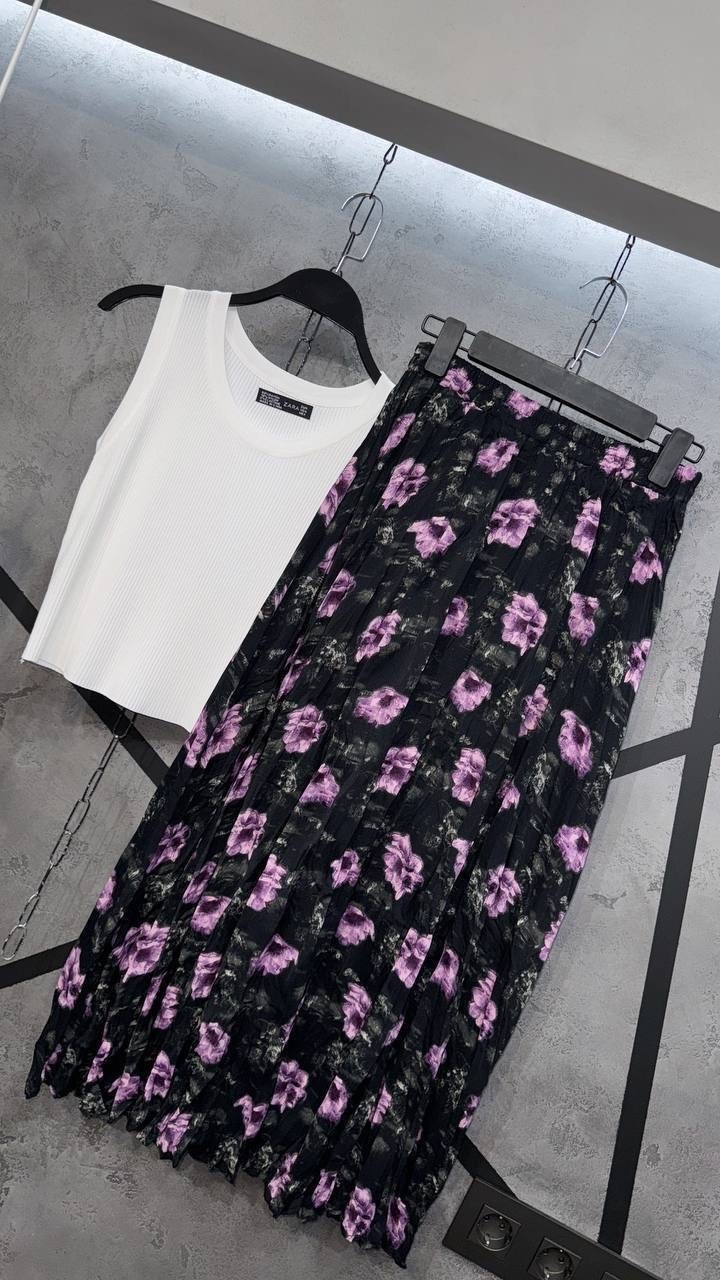 юбка женская,женская плиссированная юбка,юбка,шифоновая юбка,женская плиссированная юбка с цветочным принтом