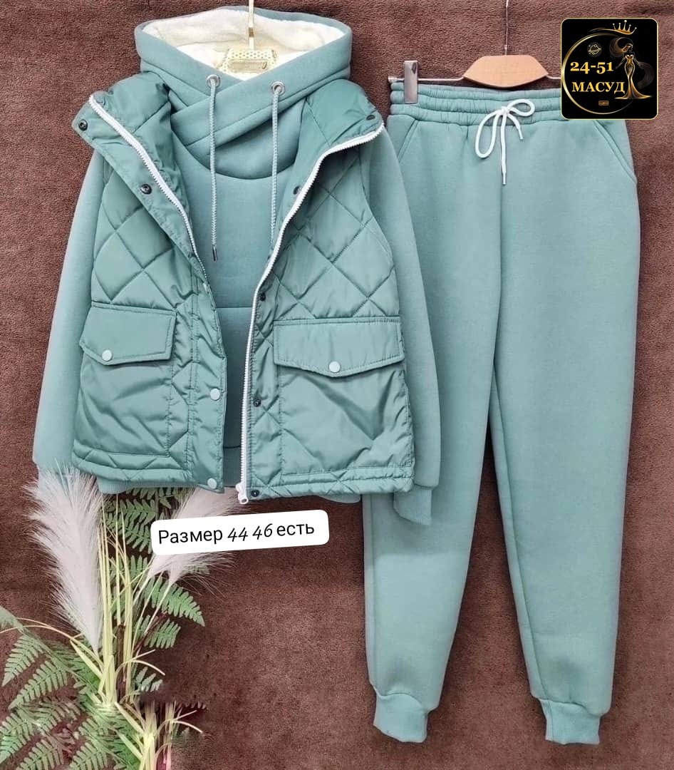 женский костюм тройка,костюм женский спортивный теплый тройка с жилетом,костюм на флисе,костюм женский,костюм женский спортивный тройка с жилетом утепленный