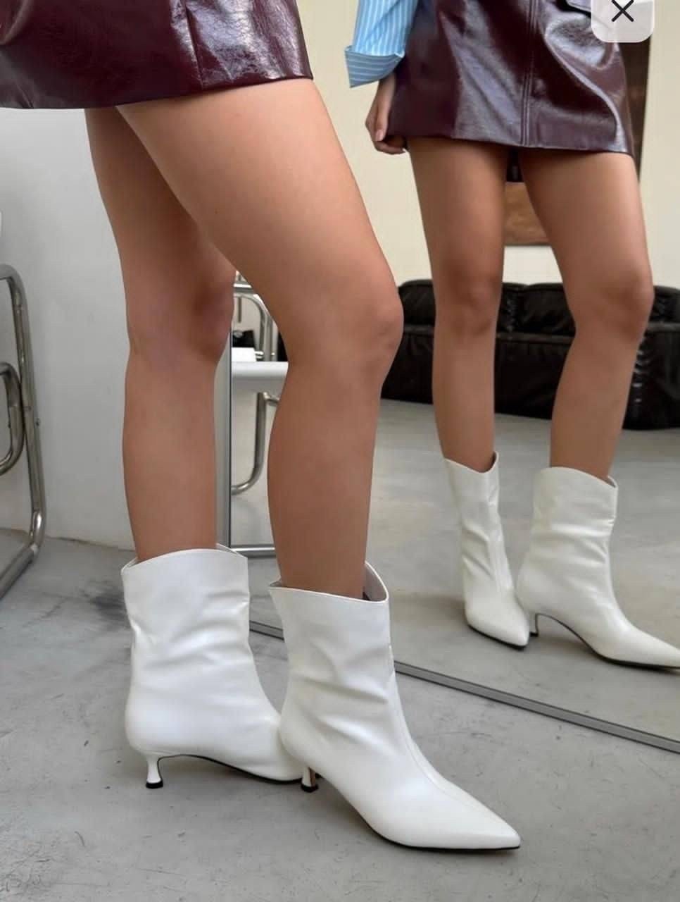 ботильоны женские,демисезонные ботильоны на шпильке matmazel,модные ботильоны,короткие ботинки для женщин белые ботильоны на высоком каблуке-шпильке с острым,ботильоны женские на каблуке рюмочка