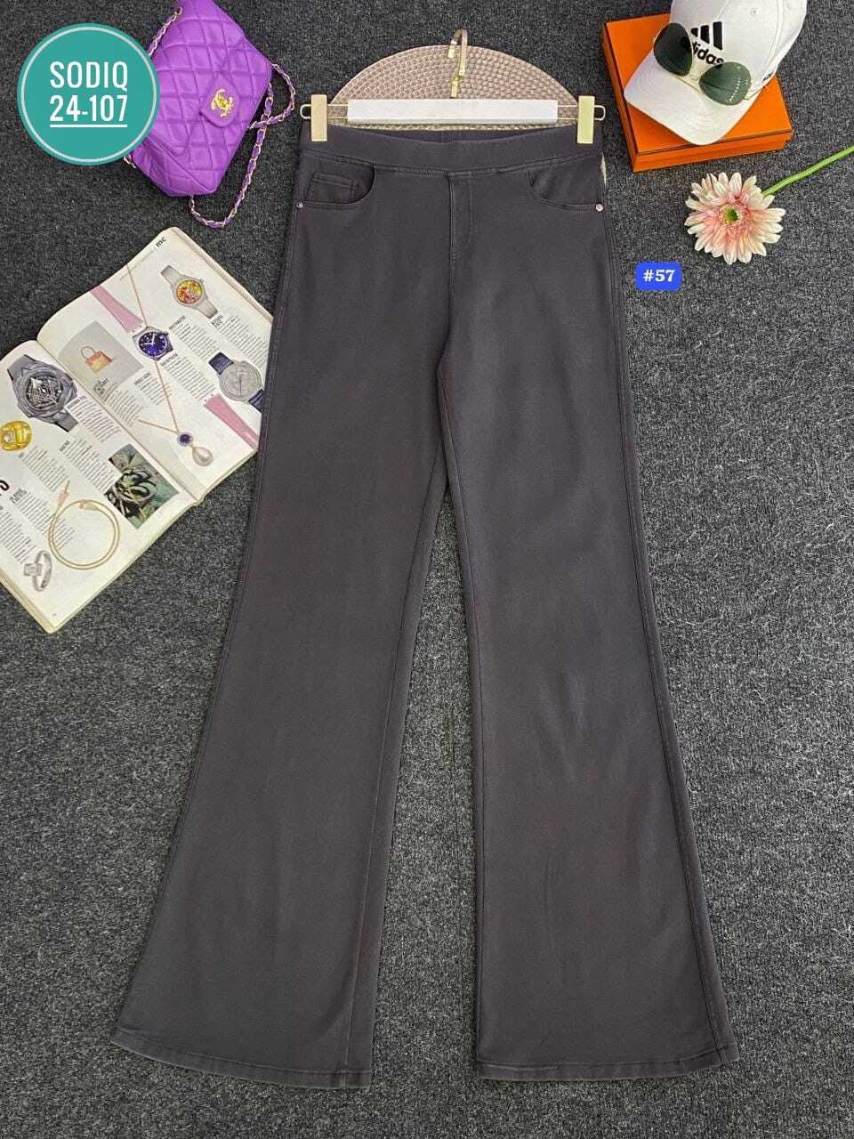 джинсы клеш от колена с высокой посадкой стрейч laminia,джинсы клеш от колена с высокой посадкой стрейч laminia 144086114,джинсы клеш женские,брюки джинсы,джинсы клеш