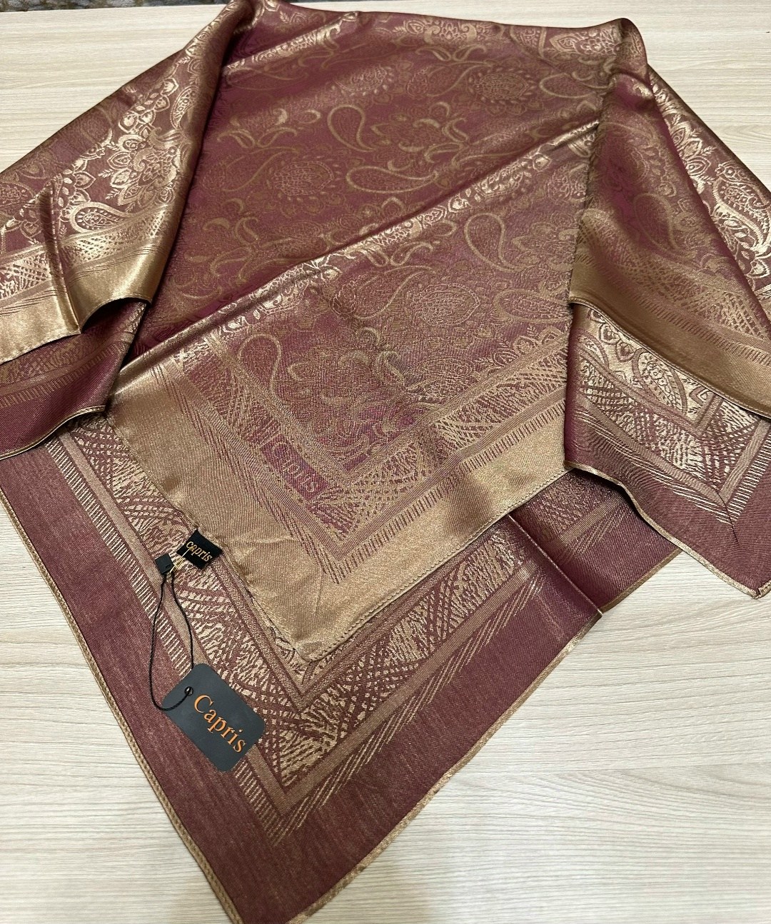 платок атласный,палантин женские,палантин,шарфы и платки,палантин коричневый