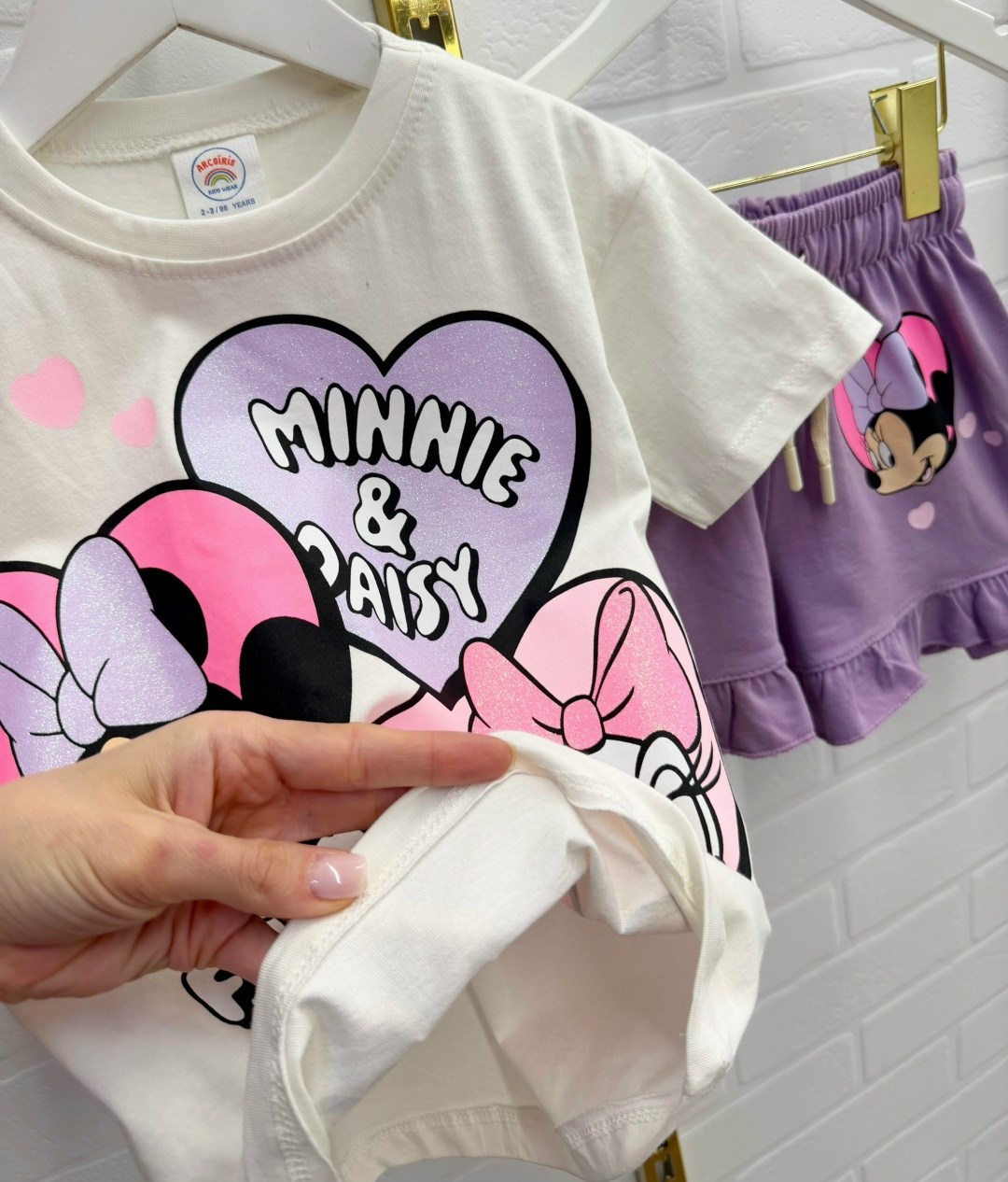 комплект одежды zara микки маус,комплект с футболкой и шортами,костюм для девочек,детский костюм,комплект одежды девочке
